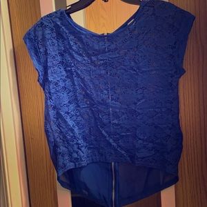 Blue Lace Top